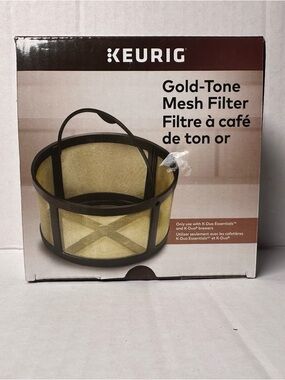 NIB Keurig Gold Tone Mesh Reusable Filter K-Duo Essentials Brewers Replacement